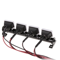 Carré RC Car LED Lumière et Couverture pour 1/10 RC Crawler Axial SCX10 D90 110 Traxxas TRX-4 Tamiya HSP RC Voiture Pièces