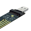 Carte adaptateur en ligne NVMe PCIe vers USB3.1 type A M.2 2 en 1 prenant en charge le double protocole NVMe et SATA