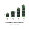 Carte adaptateur M.2 NGFF vers SATA Prise en charge du convertisseur MSATA SSD vers SATA III 2230 2242 2260 2280