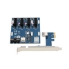 Carte adaptateur PCI-E 1X PCI-E vers 4 ports PCI-E Carte de convertisseur de carte d