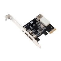 Carte adaptateur PCI-E vers 1394 Carte de capture vidéo haute définition PCI-E x1 à 3 ports DV avec 2 * 1394A 6Pin 1 * 1394A 4Pin Ports