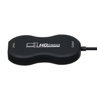 Carte de capture vidéo HD Entrée HD Sortie USB Prise en charge maximale Entrée 4K Résolutions de sortie 1080P Petite taille Large compatibilité Noir