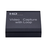 Carte de capture vidéo USB2.0 Boîte de capture vidéo 4K Jeu Streaming en direct Enseignement Enregistreur de vidéoconférence avec sortie en boucle