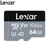 Carte Lexar 1066x 64 Go TF U3 V30 A2 haute vitesse Carte Micro SD Vitesse de lecture jusqu