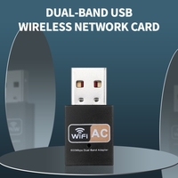 Carte réseau sans fil USB 600 Mbps 2, 4 GHz + 5 GHz double bande de fréquence Mini adaptateur WiFi USB Large compatibilité pour ordinateur portable PC