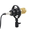 Carte son en direct multifonctionnelle et kit de microphone à suspension Enregistrement de diffusion Ensemble de microphone à condensateur Mélangeur audio intelligent Carte son pour ordinateur PC Son en direct