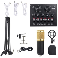 Carte son Live multifonctionnelle et kit de microphone à suspension BM800