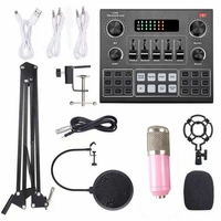 Carte son multifonctionnelle Live V9 et kit de microphone à suspension BM800 Ensemble de microphones à condensateur d