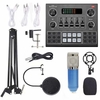 Carte son multifonctionnelle Live V9 et kit de microphone à suspension BM800 Ensemble de microphones à condensateur d