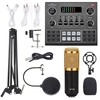 Carte son multifonctionnelle Live V9 et kit de microphone à suspension BM800 Ensemble de microphones à condensateur d