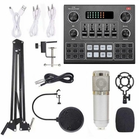 Carte son multifonctionnelle Live V9 et kit de microphone à suspension BM800 Ensemble de microphones à condensateur d