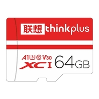 Carte TF Lenovo thinkplus TF101 64 Go A1 U3 V30 C10 Vitesse de lecture de la carte Micro SD jusqu