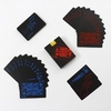 Cartes à jouer noires imperméables en plastique de tisonnier de PVC de qualité