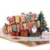 Cartes de Noël 3D Pop Up Cartes de voeux de bonne année Cartes de voeux de Thanksgiving de vacances avec enveloppe Cartes de décoration de Noël Festivals Cadeau d