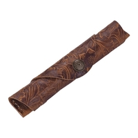 Cas de plume en cuir antique fontaine Handmade Sleeve Bag Pouch Protector pour stylo à bille Stylo à bille unique 7 * 1.2 