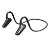 Casque BT 5.0 avec micro design à oreille ouverte 5.2 Bandeau flexible avec son surround 3 boutons de commande IP67 étanche,  noir