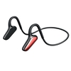 Casque BT 5.0 avec micro design à oreille ouverte 5.2 Bandeau flexible avec son surround 3 boutons de commande IP67 étanche,  rouge