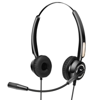 Casque de communication Tige en acier légère Résistant au bruit et compatibilité durable Architecture flexible Le connecteur USB