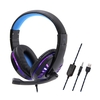 Casque de jeu lumineux SY755MV Casque de jeu supra-auriculaire avec microphone PC Gamer 3, 5 mm Casque antibruit Compatible avec PS4 Xbox Ordinateur portable