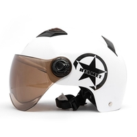 Casque de moto demi-visage ouvert taille réglable protection casque tête