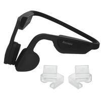 Casque de natation à conduction osseuse Casque Bluetooth5.0 Combiné sans fil mains libres avec FM IPX8 Lecteur MP3 étanche 8 Go à oreille ouverte avec microphone