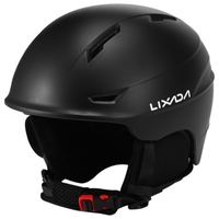 Casque de snowboard Lixada avec cache-oreilles détachable Hommes Femmes Casque de ski de sécurité avec masque à sangle fixe Ski professionnel Casque de sports de neige