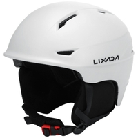 Casque de snowboard Lixada avec cache-oreilles détachable Hommes Femmes Casque de ski de sécurité avec masque à sangle fixe Ski professionnel Casque de sports de neige