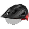 Casque de vélo de montagne avec visière amovible Lunettes détachables Ultralight réglable VTT Casque de vélo de vélo Hommes Femmes Sports Casque de sécurité en plein air