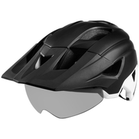 Casque de vélo de montagne avec visière amovible Lunettes détachables Ultralight réglable VTT Casque de vélo de vélo Hommes Femmes Sports Casque de sécurité en plein air