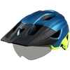 Casque de vélo de montagne avec visière amovible Lunettes détachables Ultralight réglable VTT Casque de vélo de vélo Hommes Femmes Sports Casque de sécurité en plein air