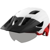 Casque de vélo de montagne avec visière amovible Lunettes détachables Ultralight réglable VTT Casque de vélo de vélo Hommes Femmes Sports Casque de sécurité en plein air
