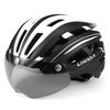 Casque de vélo de montagne casque de moto avec rétro-éclairage visière magnétique amovible protection UV pour hommes femmes