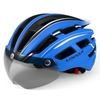 Casque de vélo de montagne casque de moto avec rétro-éclairage visière magnétique amovible protection UV pour hommes femmes