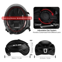 Casque de vélo réglable ultra-léger GUB avec lunettes magnétiques détachables