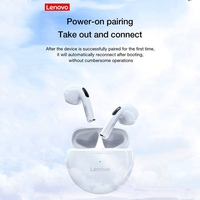 Casque Lenovo HT38 BT5.0 Casque sans fil Écouteurs de sport semi-intra-auriculaires avec contrôle tactile intelligent Large compatibilité Blanc