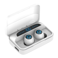 Casque S15 BT5.0 avec lumière respiratoire fraîche 9D réduction du bruit IPX5 boîtier de charge étanche banque de puissance à affichage numérique à trois écrans