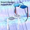 Casque sans fil intelligent BT5.0 Lunettes de musique Casque de sports de plein air Couplage stable Haut-parleur intégré Compatibilité étendue Blanc