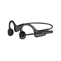 Casque stéréo sans fil BT5.3 à conduction osseuse Écouteur mains libres avec sangle de cou étanche avec micro