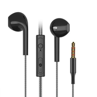Casques de Sport intra-auriculaires basse filaire 3.5mm dans les téléphones auriculaires casque de contrôle des touches avec micro écouteurs de musique pour téléphone portable ordinateur PC