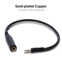Câble adaptateur audio 3, 5 mm à 6, 5 mm Câble convertisseur 3, 5 mm mâle à 6, 35 mm femelle pour microphone / casque