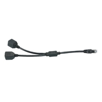 Câble adaptateur de répartiteur de réseau RJ45,  connecteur mâle à 2 connecteurs femelles Séparateurs Port de connexion LAN pour Super Catégorie 5 Ethernet,  Catégorie 6 Ethernet