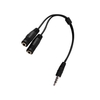 Câble Audio 2-en-1 3, 5 mm Câble adaptateur Audio haute fidélité Câble séparateur Audio 3, 5 mm mâle à femelle pour téléphone tablette ordinateur portable 20 cm