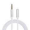 Câble audio 3, 5 mm TRRS mâle à femelle Rallonge AUX 3, 5 mm compatible avec la console de jeu PC portable pour téléphone stéréo de voiture/maison,  argent