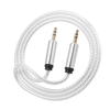 Câble Audio Auxiliaire Jack 3.5mm Mâle à Câble Audio Auxiliaire Mâle pour Voiture / Téléphone / Ordinateur Portable,  Argent