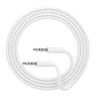 Câble Audio Auxiliaire Jack 3.5mm Mâle à Cordon Audio Rallonge Mâle Audio,  Blanc