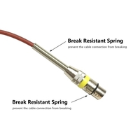 Câble audio de microphone de 8, 2 pieds 3, 5 mm XLR à 3, 5 mm Prise femelle à condensateur Cordon de microphone Ligne de micro avec ressort de protection en métal 2, 5 mètres