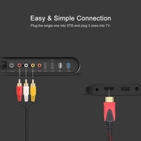 Câble audio vidéo HD RCA HD vers 3 convertisseur RCA mâle RCA câble 1.5M DV MP4