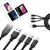 Câble de charge 3 en 1 Câble de charge rapide Micro USB Lightning Type-C