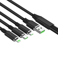 Câble de charge 3 en 1 Lightning Type-C Micro USB Câble de charge rapide Données pour iPhone XS XR XS Max X 8 7 Appareils iOS Samsung Galaxy Android Samsung Nokia Sony Sony