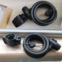 Câble flexible en acier de 150 cm de serrure en acier portable HIMO avec 2 clés antivol sûr et solide pour vélo